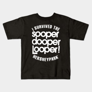 I Survived the Sooper Dooper Looper Rollercoaster Park Kids T-Shirt